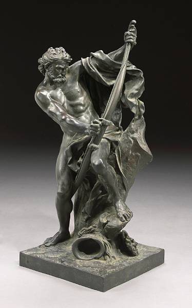 Appraisal: A French patinated bronze model of Ulysses after the model