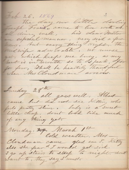 Appraisal: NEW YORK CITY Hyde Keziah Ormsby Foster Manuscript diary of