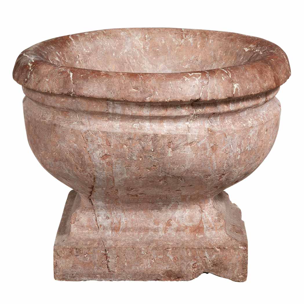 Appraisal: Continental Marble Basin th th Century Of circular form with