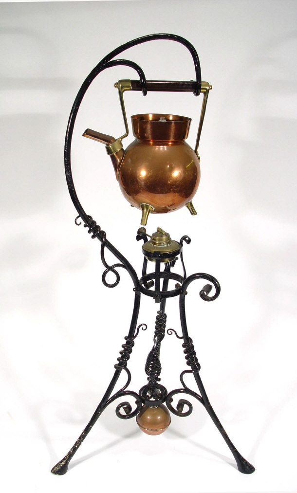 Appraisal: Arts and Crafts Christopher Dresser designed copper and brass kettle