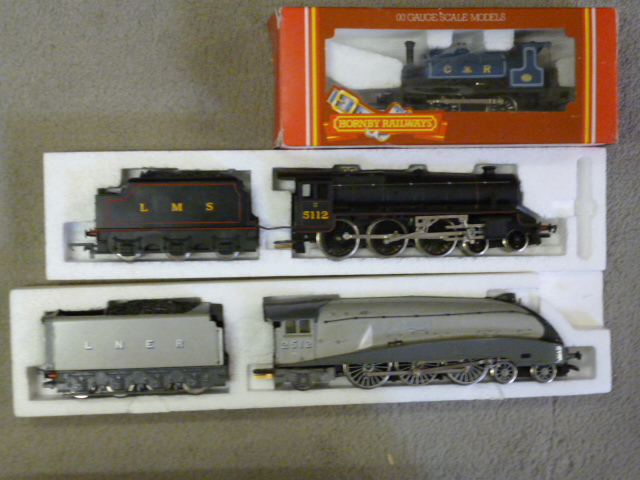 Appraisal: Three Hornby locomotives A Silver Fox L M S Black