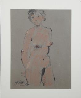 Appraisal: Don Wright - Standing Female Nude pastel signed and dated