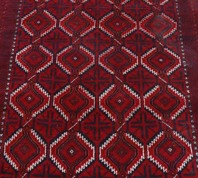 Appraisal: Hand-tied Persian Baluch rug approx ' l ' w