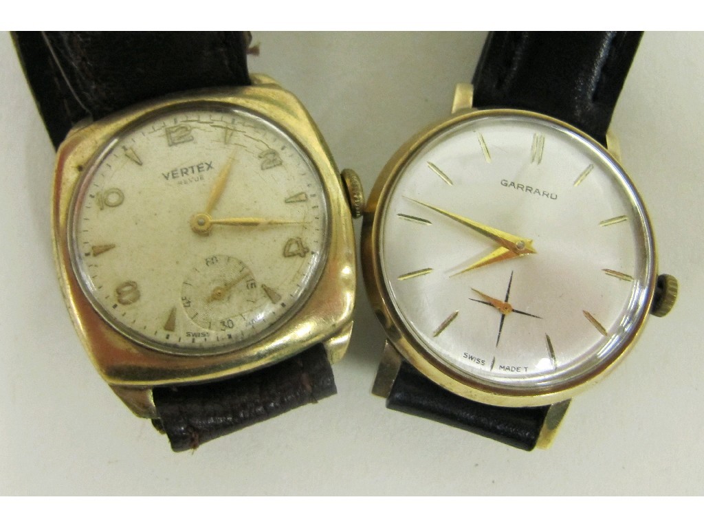 Appraisal: Lot comprising a ct gold Garrard wrist watch and a