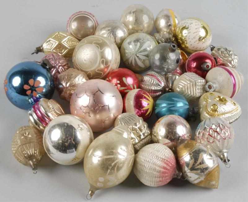 Appraisal: Lot of Glass Ball Ornaments Description Several are figural Condition