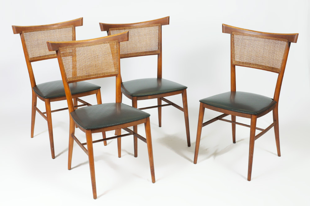 Appraisal: PAUL MCCOBB PLANNER GROUP CHAIRS Shaped back with caned panels