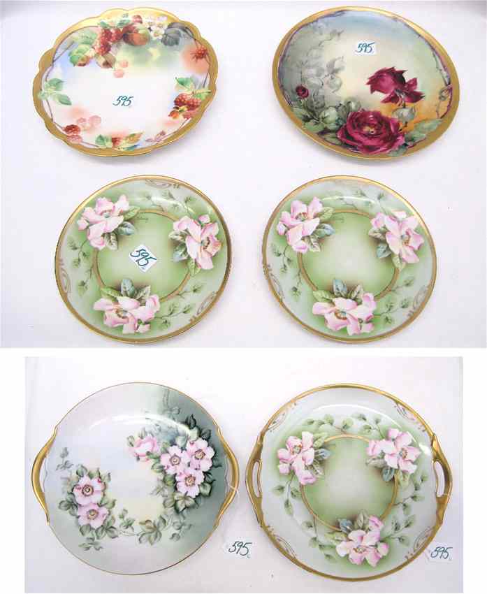 Appraisal: SIX PIECES HAND PAINTED PORCELAINS set of Royal Munich handled