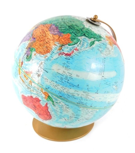 Appraisal: A World Nations series globe of coloured design on axle