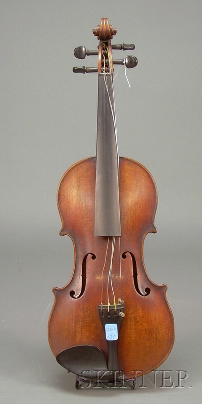 Appraisal: Markneukirchen Violin c branded internally GA PHRETZSCHNER MARKNEUKIRCHEN and labeled