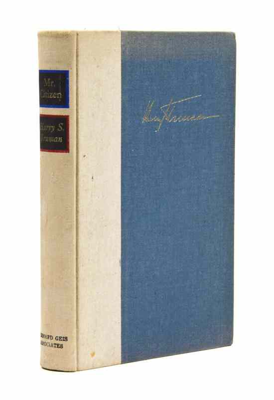 Appraisal: TRUMAN HARRY S Mr Citizen New York Random House vo