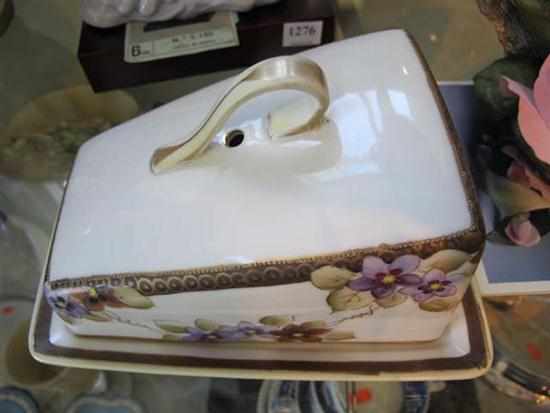 Appraisal: NORITAKE CHEESE DISH AND COVER