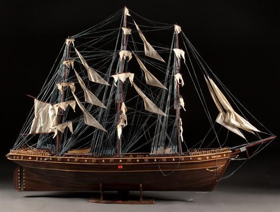 Appraisal: Wood ship model of the Cutty Sark with cloth sails