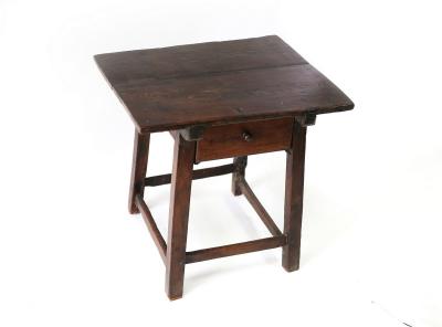 Appraisal: An th Century Spanish single drawer side table cm wide