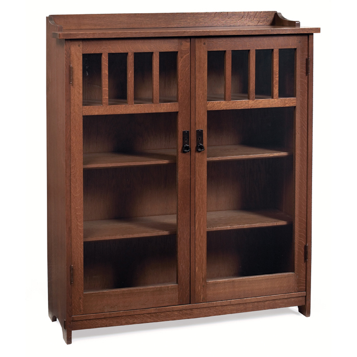 Appraisal: L and JG Stickley bookcase two-door form with four divided