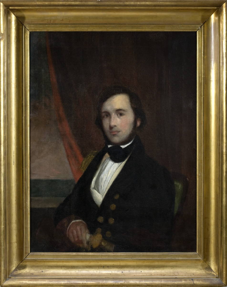 Appraisal: PORTRAIT OF A NAVAL OFFICER AMERICAN SCHOOL NINETEENTH CENTURY Oil