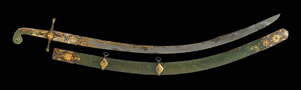 Appraisal: An Ottoman kilij th century Curved inch blade with inch