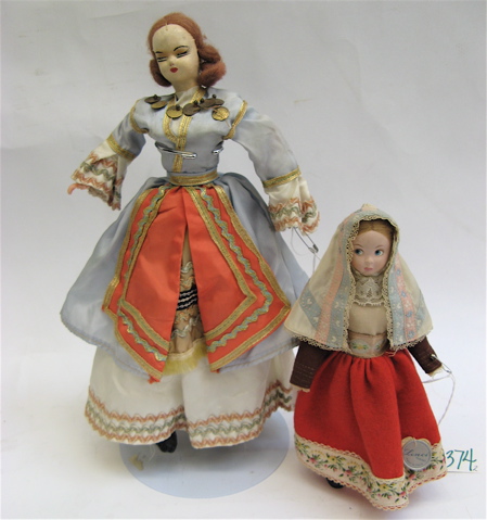 Appraisal: TWO LENCI OR LENCI TYPE DOLLS a young girl doll