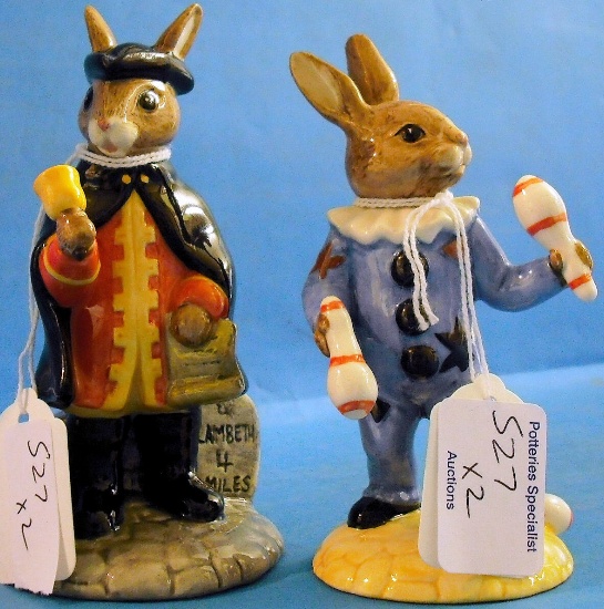 Appraisal: Royal Doulton Bunnykins Figure Town Crier DB and The Juggler