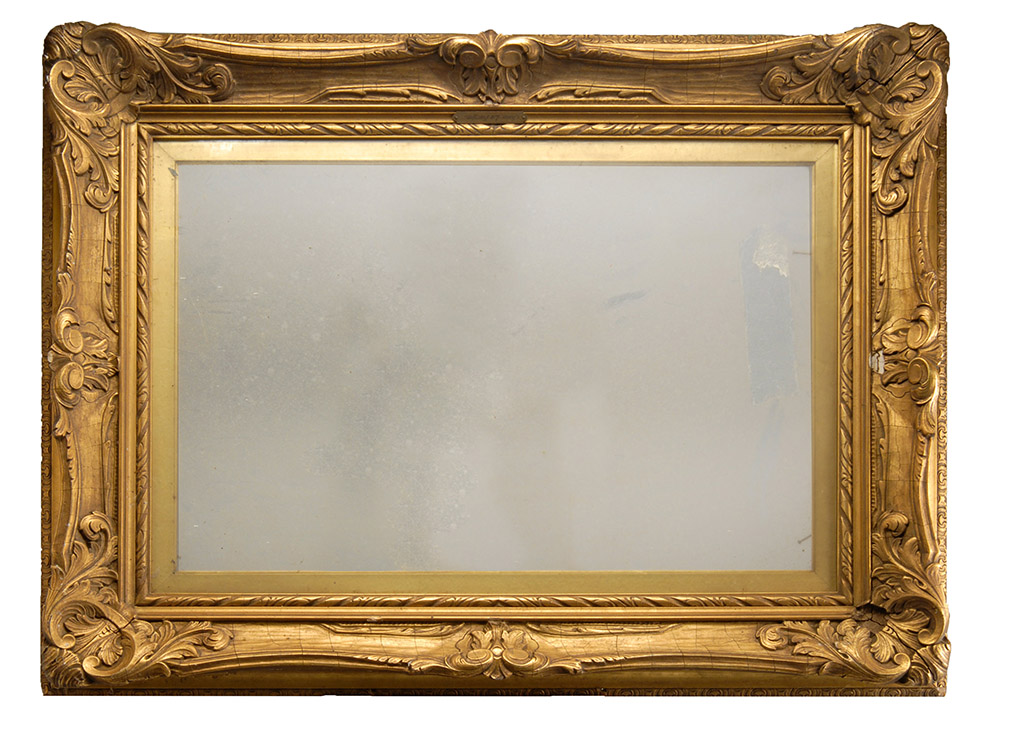 Appraisal: ANTIQUE GESSO AND GILT FRAME Overall x Interior x ConditionSome