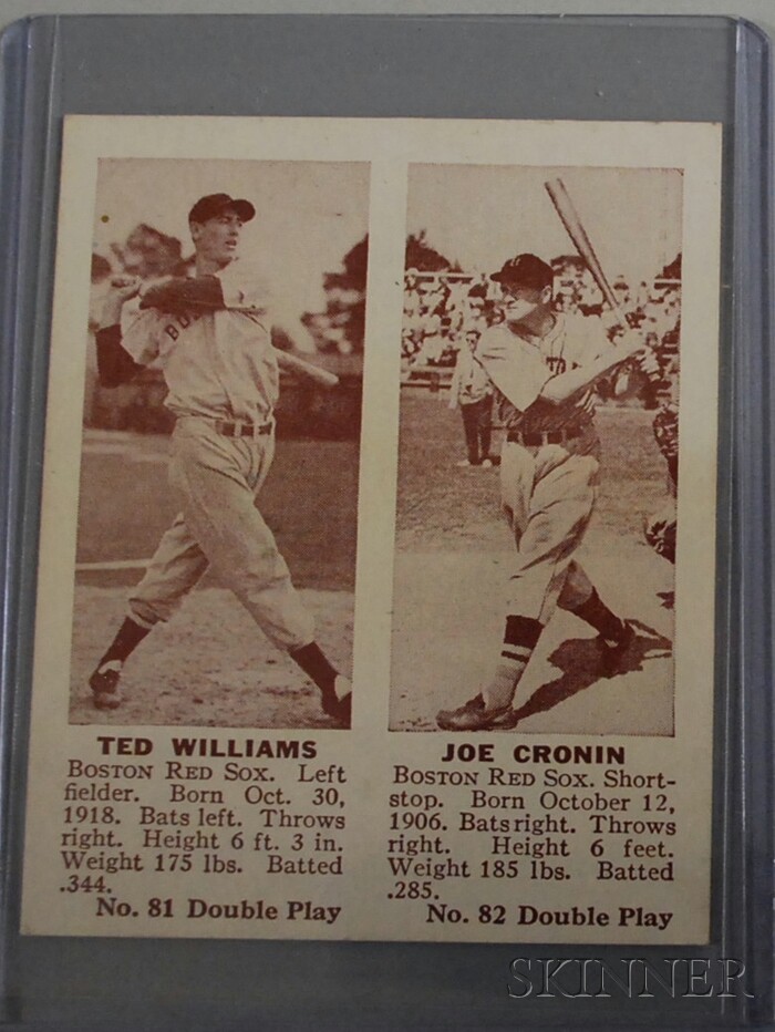 Appraisal: Double Play No Ted Williams Joe Cronin Baseball Card