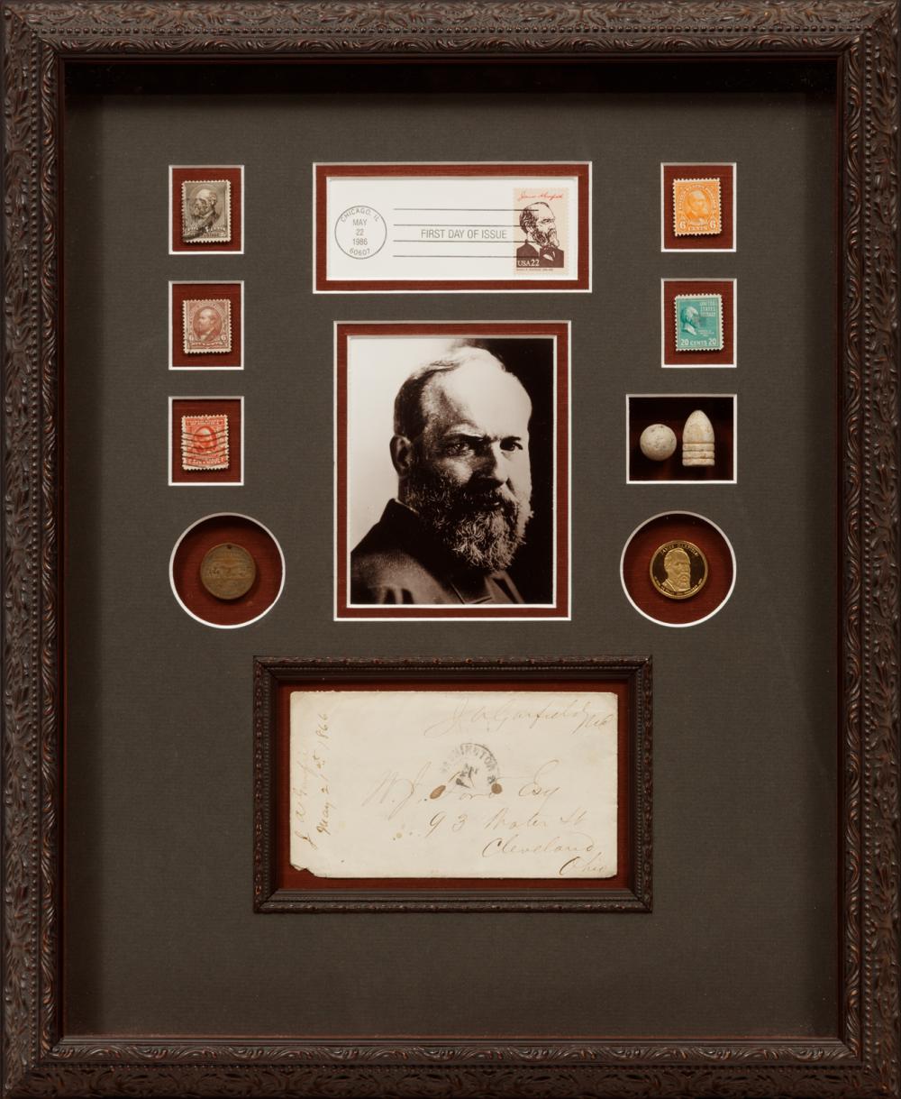 Appraisal: James Garfield th President died in office shadowbox presentation incl