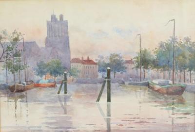 Appraisal: J Brockelbank th th Century Dordrecht watercolour cm x cm