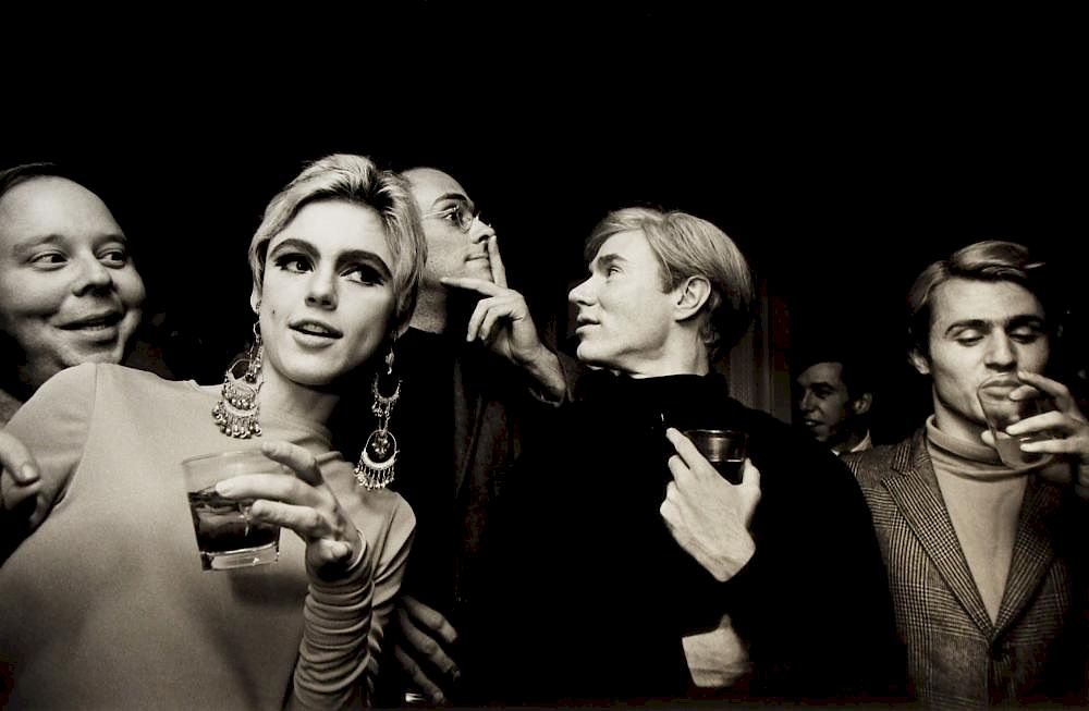 Appraisal: Steve Schapiro Andy Warhol Edie Sedgwick and entourage New York