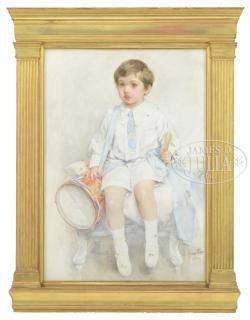 Appraisal: MARY L GOW English - DRUMMER BOY Watercolor Housed in