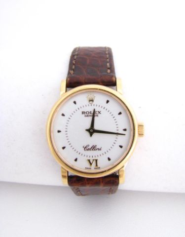 Appraisal: Lady's Rolex Cellini Watch K yellow gold with Rolex crocodile