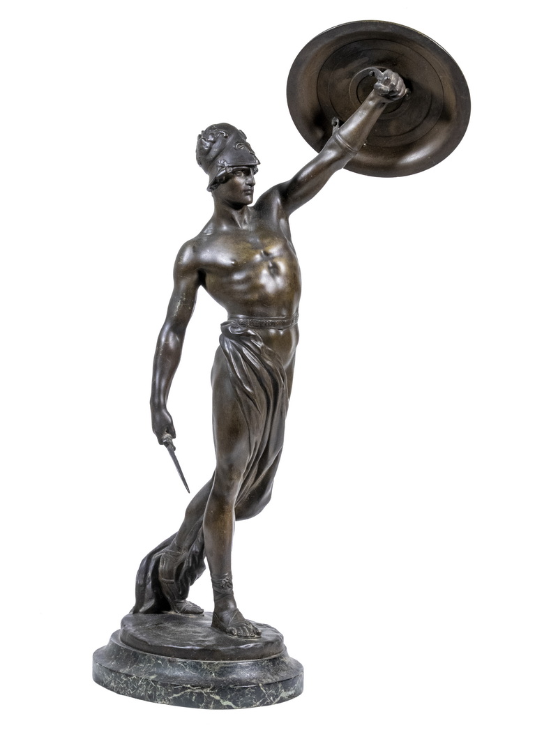 Appraisal: PAUL PHILIPPE FRANCE - Le Gladiateur cast and patinated bronze