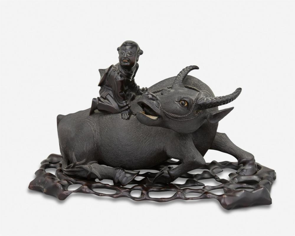 Appraisal: A Chinese carved wood water buffalo Late Qing Period -