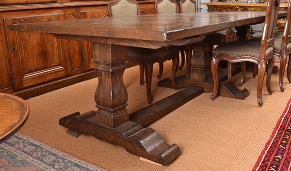 Appraisal: A SUBSTANTIAL FRENCH PROVINCIAL STYLE REFECTORY TABLE with a parquetry