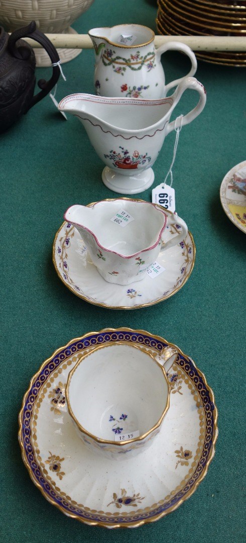 Appraisal: A group of English porcelain late th century comprising a