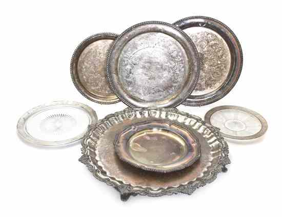 Appraisal: A Collection of Five Silverplate Trays of various makers and