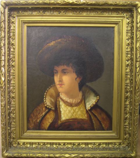 Appraisal: British School th Century Portrait of a Victorian Woman oil