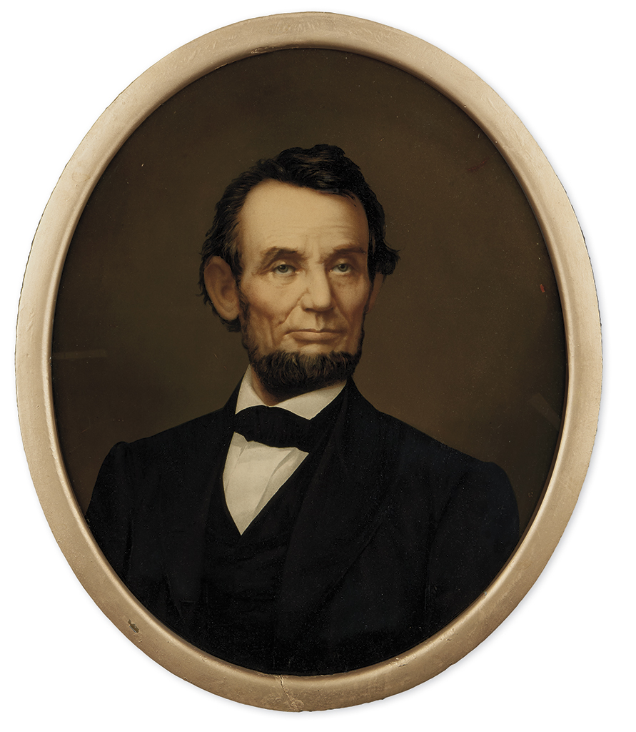 Appraisal: LINCOLN ABRAHAM Middleton Elijah C lithographer Untitled portrait of Lincoln