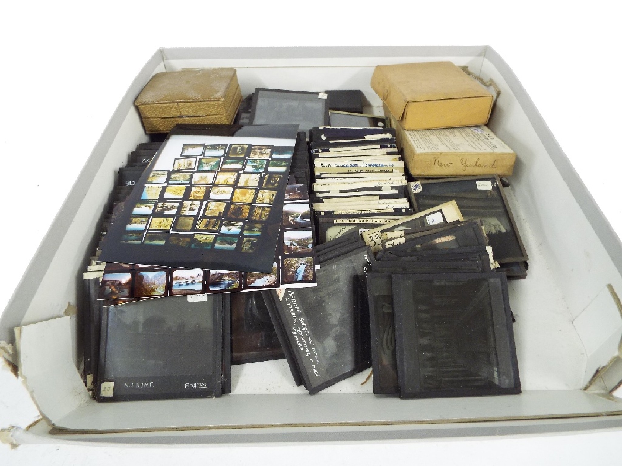 Appraisal: Quantity of magic lantern slides mainly of buildings and interiors