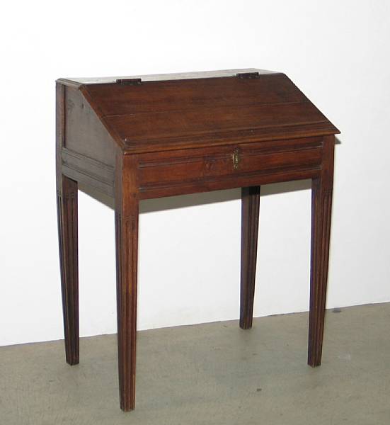 Appraisal: A Neoclassical oak desk late th early th century height