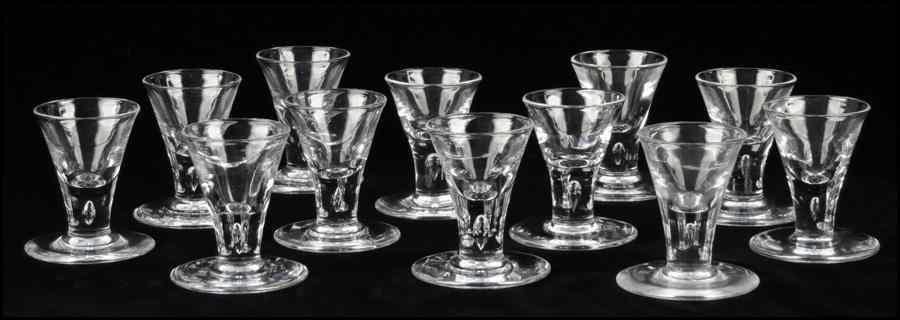 Appraisal: SET OF TWELVE STEUBEN CRYSTAL CORDIALS With original dustbags and