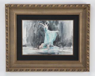 Appraisal: Gordon King W c on paper of two ballerinas signed