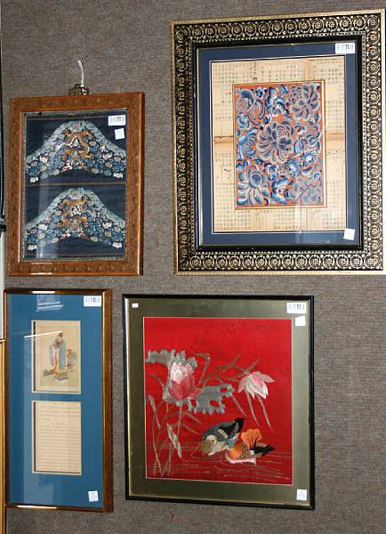 Appraisal: Works of ArtProperty from Various Owners Including textile fragments and