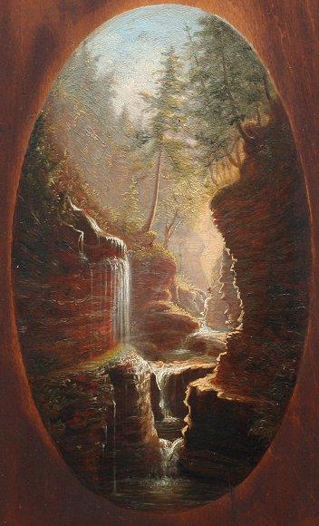 Appraisal: HOPE James American - ''Rainbow Falls Watkins Glen NY'' Oil