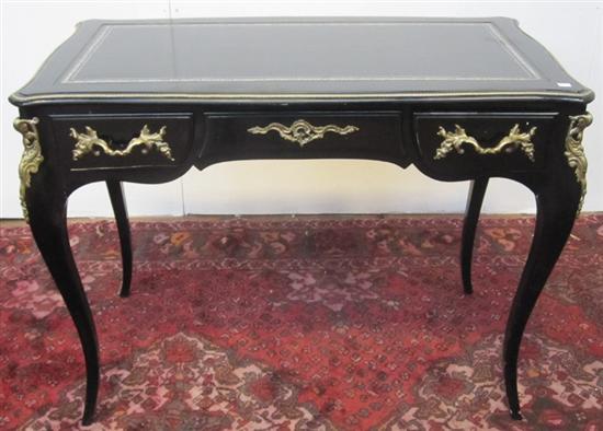 Appraisal: BUREAUPLAT A th C Louis XV style ebonized petite writting