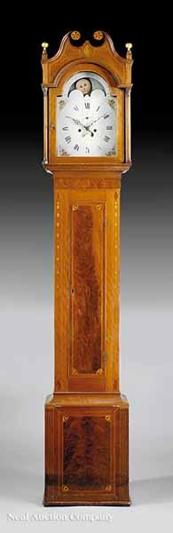 Appraisal: An American Federal Inlaid Walnut Tall Case Clock c probably