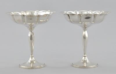 Appraisal: A Pair of Weighted Sterling Silver Tazzas Marked on the