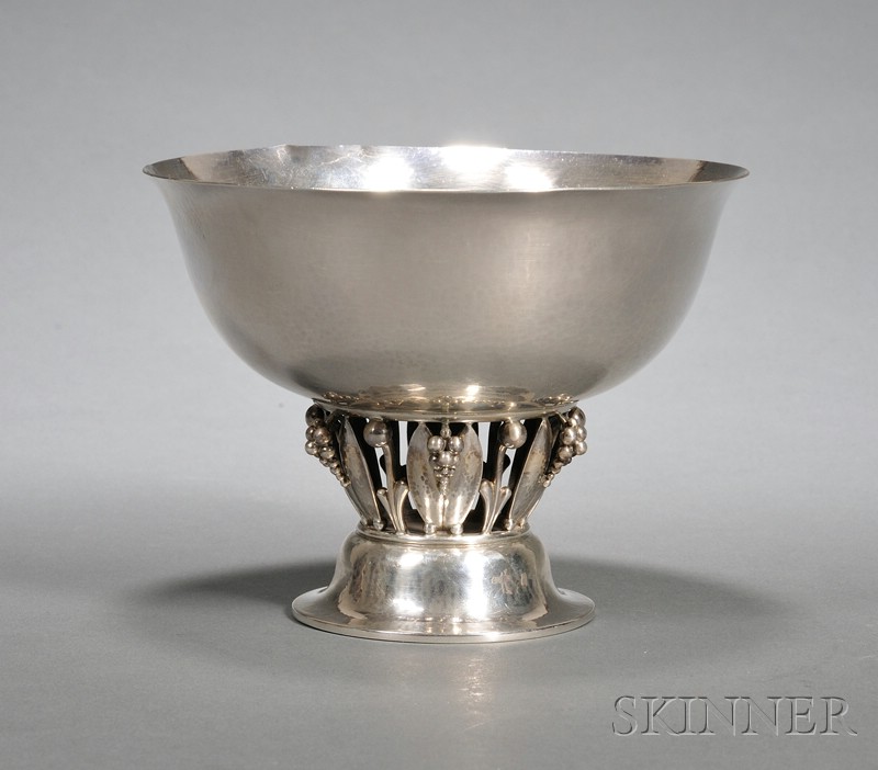 Appraisal: Georg Jensen Sterling Footed Bowl - no B round bowl