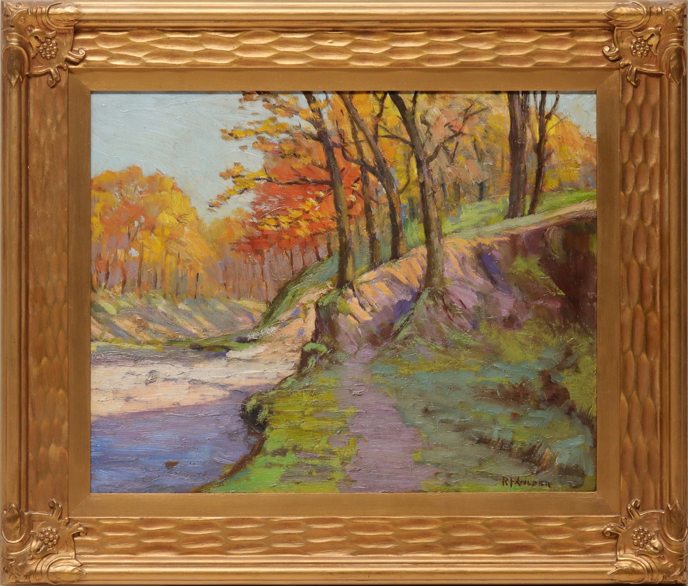 Appraisal: ROBERT GILDER - OIL ON ARTIST'S BOARDRobert Fletcher Gilder Nebraska