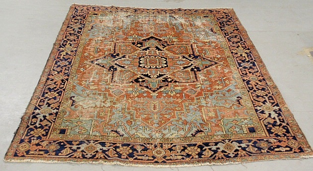 Appraisal: - Room size Heriz oriental carpet x -