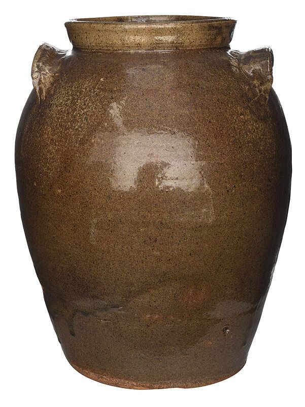 Appraisal: Large Edgefield Stoneware Jar attributed to B F Landrum Horse