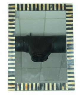 Appraisal: KARL SPRINGER STYLE MIRROR Karl Springer style mirror Measures H